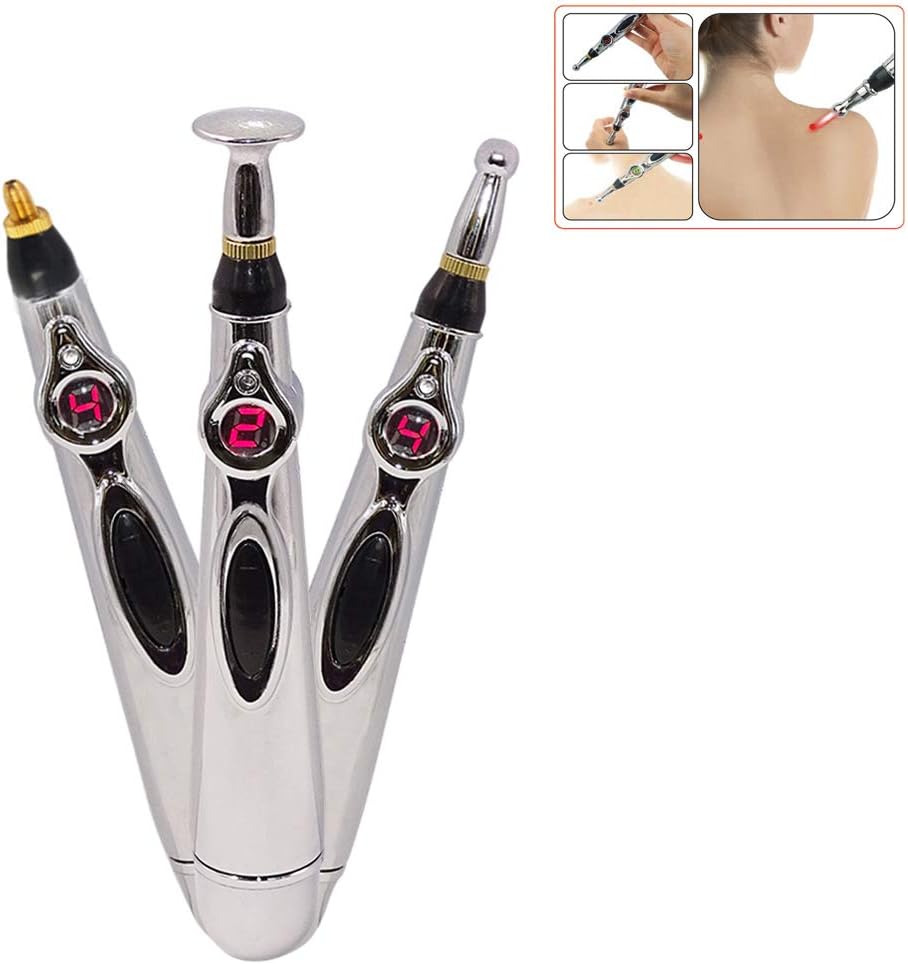 Acupuncture Pen, Electronic Meridians Acupuncture Pen Massage Pen Energy Pen Relief Pain Tools,Meridian Energy Pulse Massage Pen,Pain Relief Therapy,1 x AA Battery (Not Included)