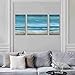 3Hdeko - Ocean Wall Art Abstract Beach Pictures Coastal Wall Decor Modern 3 Pieces Teal Blue Seascape Painting for Home Living Room Bedroom, Large Size Canvas Prints, Ready to Hang
