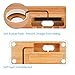 AMIR USB Charging Station, Multi Device Charging Station with 3 USB Ports 3.0 Hub, Bamboo Charger Dock Organizer for iPhone X / 8 / 7 / 7Plus / 6s / 6, iWatch 38mm / 42mm, for Samsung & Smartphones