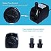 400GPH Ultra Quiet 1500L/H 25W Submersible Water Pump with 6.6ft High Lift for Fountains, Hydroponics, Ponds, Aquariums, Fish Tank