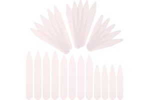 Homoyoyo 200PCS Plastic Collar Stays for Mens Dress Shirts, White Premium Dress Shirt Collar Inserts, Mens Collar Stays Bones Stiffeners in 3 Sizes