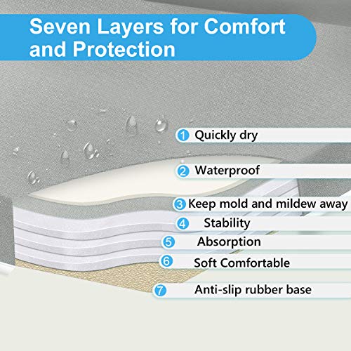 image for GameXcel Bath Knee Pad - 1.5inch Extra Thick Bath Kneeling Pad Non-Sli