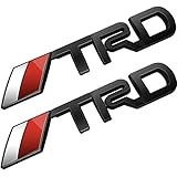 Deselen - LP-BS10 - Toyota TRD Car Emblem Chrome Stickers Decals Badge Labeling for Fj Cruiser, Supercharger, Tundra, Tacoma, 4runner,Yaris,Camry, Pack of 2 (Black)