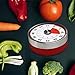 Magnetic Visual Kitchen Timer, Manual Rotate Countdown Timer for Food Cooking Loud Ring, Visible Time Reading Clock Timers for Kids Teachers, Audible Red Dial Analog Magnet Timer for Game Classroom