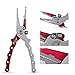 Piscifun Fishing Pliers Braid Cutters Split Ring Pliers Hook Remover Lightweight Fish Holder (Red & Silver)
