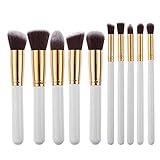 CoKate 10PCS/Set Pro Cosmetic Makeup Brush Brushes Set Foundation Powder Eyeshadow Gold&White