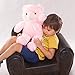 WEWILL Creative Light Up LED Inductive Teddy Bear Stuffed Animals Plush Toy Colorful Glowing Teddy Bear Nice Gift for Mother's Day, 20- Inch(Pink)