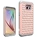MagicSky S7 Case, Galaxy S7 Case, [Shock Absorption] Studded Rhinestone Bling Hybrid Dual Layer Armor Defender Protective Case Cover for Samsung Galaxy S7 (Rose Gold/Grey)