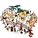 Boley Small Bucket Farm Animal Toys - 40 Piece Farm Animal Toy playset with Animals and Accessories - Small Bucket Allows for Easy Storage and Quick cleanup of Your Child's Pretend Play Toys!