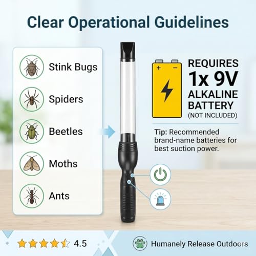 Bug Vacuum Catcher with Long Nozzle,Insect Spider Catcher and Release 1Pack photo 11