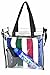 Urban Merchandise Clear Tote Stadium Bag 12 x 12 x 6 with Zipper and Shoulder Strap