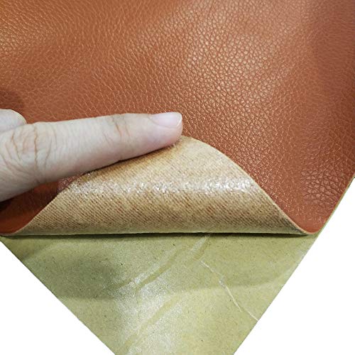 Large Leather Repair Patch Adhesive Back First-aid for Upholstery Couch Car Seat Jackets Handbags 12x24 Inches, Pack of 2 (Light Brown) - Thumbnail 2