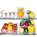 E-Gtong 5 Pack Refrigerator Organizer Set, Plastic Fridge Storage Bins, Clear Freezer Organizer Set Including Egg Holder,BPA Free, Stackable,Clear