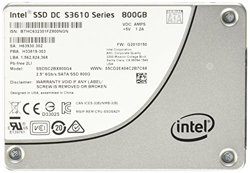 Intel S3610 Series SSDSC2BX800G401 - 2.5in 800GB, SATA 6Gb/s, 20nm, MLC