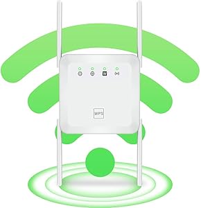 WiFi Range Extender Wireless Signal Repeater Booster, Dual Band Extend WiFi Signal to Smart Home & Alexa Devices Support Desktop Laptop (White, 1200Mbps)