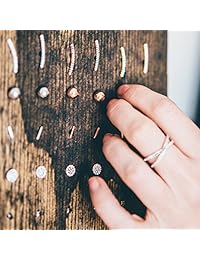 PAVOI arete trepador bañado en oro de 14 quilates - Aretes colgantes hipoalergénicos de plata esterlina