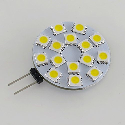 Smartlive 2pcs pack G4 base DC 12v side pin LED light 20W Halogen replacement Warm white 3000K SMD5050 T3 G4 Disc Type bulb for RV Campers Trailer Marine Boat Under-cabinet Closet Under-counter