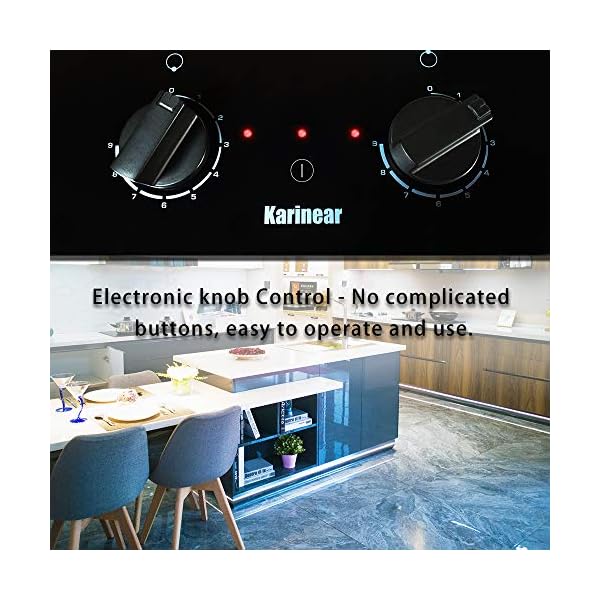 Induction-Hob-30CM-2-Zones-Electric-Cooktop-with-BS-Plug-Auto-Shut-off-Residual-Heat-Indicator-Karinear Karinear Induction Hob, 30CM 2 Zones Electric Hob with Plug, Auto Shut off, Residual Heat Indicator