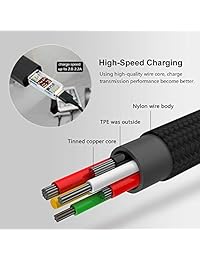 Cable de carga múltiple 3 en 1 de nailon trenzado universal, cable de carga rápida USB múltiple con conector tipo C micro USB compatible con teléfono 7Plus Galaxy S8 y más