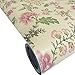 yazi Self Adhesive Shelf Liner Moisture Proof Drawer Paper Shelf Liner,17x78 Inches,Flowers