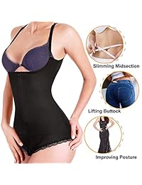 Nebility Faja Corsé de látex para mujer, entallado, con cremallera