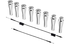 Tuijodaix 8 Ends Door Cable Repair Kit Compatible with Ford F-Series E-Series Ranger Expedition Excursion Navigator Latch Lock Handle Billet Aluminum + FordCargo Door Latch Release Cable