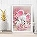 KOTWDQ DIY 5D Diamond Painting Rabbit by Number Kits Diamond Embroidery Paintings Pictures Arts Craft for Home Wall Decor, Full Drill 12 x 16 Inch