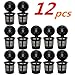 Kicoco Reusable K Cups, 12 Packs Reusable Coffee Filters Reusable Coffee Pods Stainless Mesh for Keurig Brewers 1.0 or 2.0 Machine - Eco Friendly Stainless Steel Mesh Filter (Black)