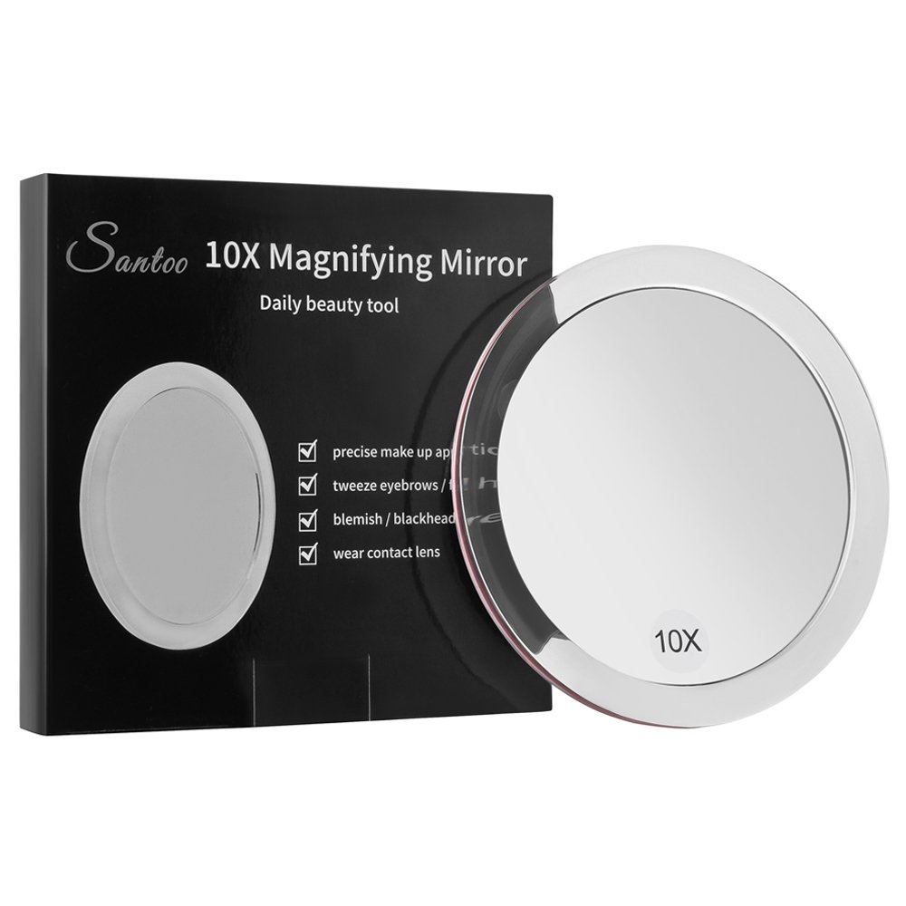 15X Magnifying Mirror with 3 Mounting Suction Cups Use