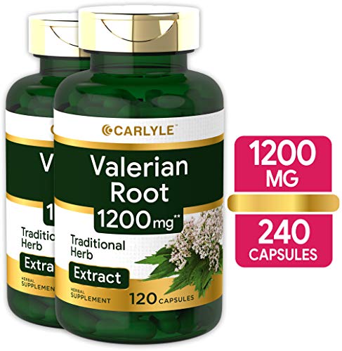 Carlyle Valerian Root Extract 1200 mg 240 Capsules | Non-GMO, Gluten Free | Highest Potency Per Capsule (Best Way To Take Valerian Root)