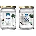 Parachute Naturalz Virgin Coconut Oil | 100% Organic Cooking Oil, Hair Oil and Body Oil | Cold Pressed | USDA Certified |16 Fl. Oz | Glass Jar | Pack of 2