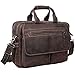 S-ZONE Crazy Horse Leather Briefcase Mens Messenger Shoulder Bag for 16 Inch Laptop Bag