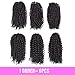 Synthetic Crochet Braids Hair Extension Marlybob Braiding Hair Crochet Kinky Curly Wavy Hair Mali bob Synthetic Hair Extensions 6Pcs/Set (8inch 1B)