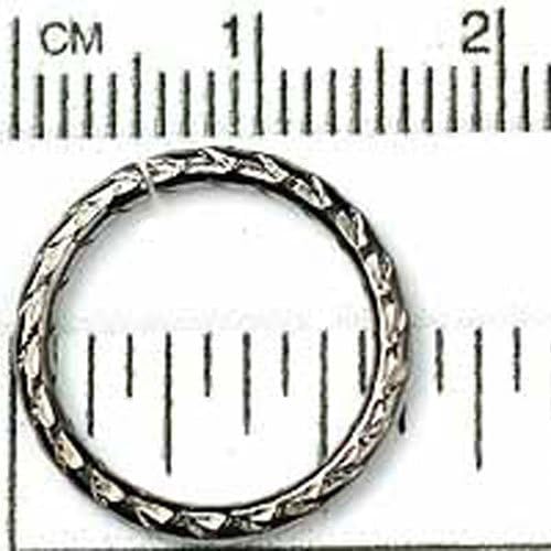 Chainologie Gunmetal/Hematite Rings #22: 16mm Round Open Patterned Ring (10/pkg)