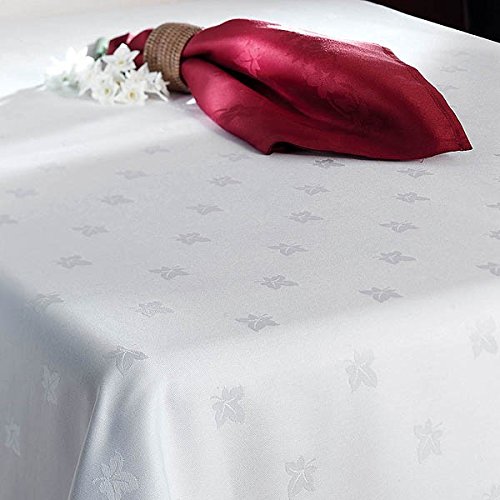 Cottoline Egyptian 100% Cotton TABLECLOTH Damask Ivy Leaf Fine Table Linen Cloth Cover (53 x 70inch (135 x 178cm))