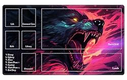 EDGFRTOIO Playmat with Zones for MTG Card Game