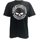 Harley-Davidson Men's T-Shirt, Hand Made Willie G Skull Distressed 30294030