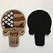 SpaceAuto 3D Embroidered Head Shape American Flag Skull Military Army Tactical Morale Badge Patch 2.56