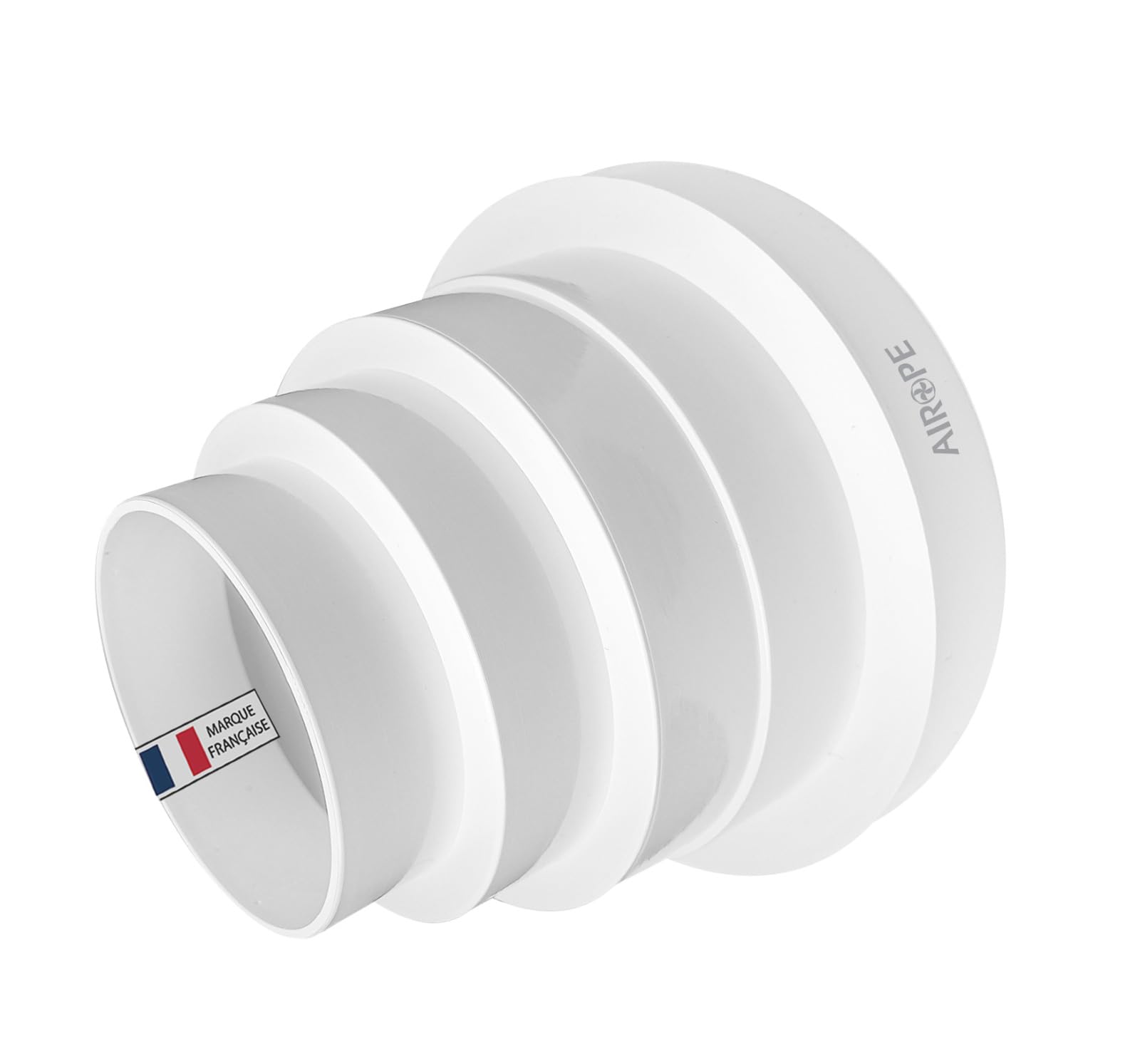 Universal Reducer Connector Diameter 80-150 mm, Adjustable for Hose in Ventilation Systems; Air Conditioner, Hose etc. Simply cut the reducer to the diameter you need.