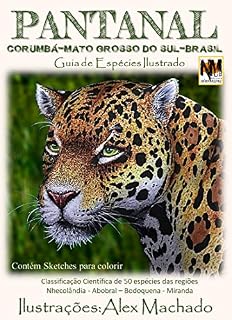 Livro Pantanal: Classificação científica de 50 espécies animais da região do Pantanal de Corumbá Mato Grosso do Sul Brasil