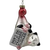 HolyHaHa Funny Emotional Support Ornament, Opossum Possum Glass Blown Christmas Ornament, Don't Be Part of The Problem, Be The Whole Problem, Chaos Gift