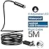 Fantronics 5M Rigid Cable Android Borescope Endoscope Camera, Waterproof OTG Micro USB Inspection Camera Snake Camera with 6 Adjustable LEDs