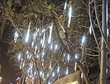30cm LED Meteor Shower Rain Tube Lights Outdoor Tree Decoration (White)