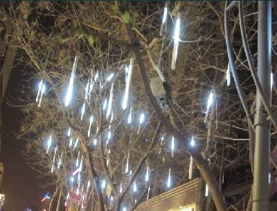30cm LED Meteor Shower Rain Tube Lights Outdoor Tree Decoration (White)