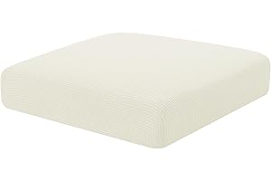 Hokway Couch Cushion Slipcovers Small Stretch Reversible Cushion Protector Slipcovers Sofa Cushion Protector Covers(Creamwhite, Small)