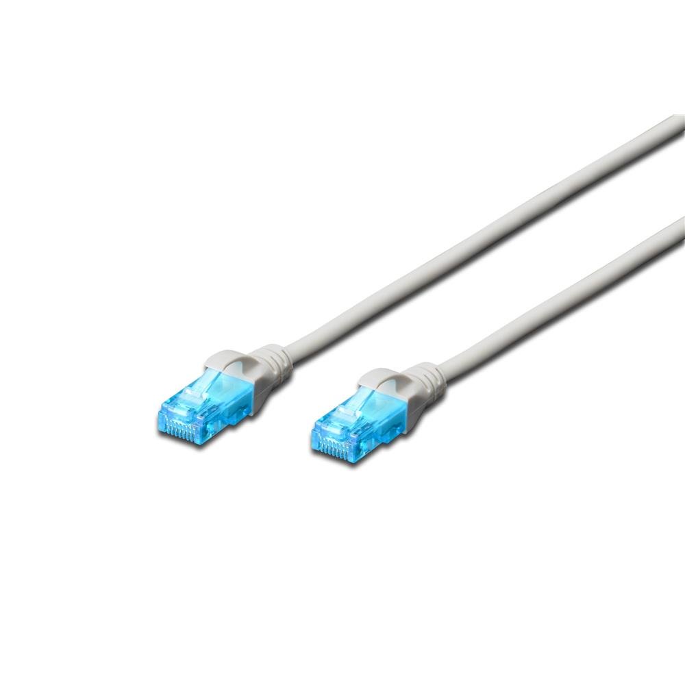 Digitus LAN Cable Cat 5e - 30m - CCA Network Cable with RJ45 - U/UTP Unshielded - 1 Gbps - Compatible with Cat6 and Cat6A - Grey