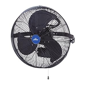 iLiving Wall Mounted Variable Speed Indoor/Outdoor Weatherproof Fan, Industrial grade for Patio, Greenhouse, Garage…