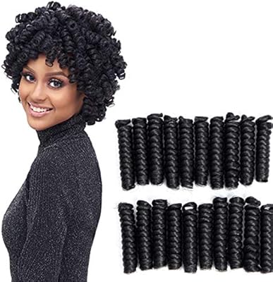 Short Bouncy Synthetic Saniya Curl Crochet Braids Hair Extensions