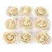 Junxia Natural Burlap Flowers Ivory Color for Wedding Party Decoration (6 cm)