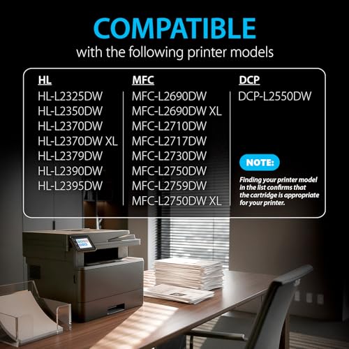 Smart Ink Compatible TN760 Toner Cartridge Replacement for Brother TN 760 TN730 2 Pack (CHIP) to use with HL-L2390DW DCP-L2550DW HL-L2350DW HL-L2370DW MFC-L2710DW HL-L2370DWXL MFC-L2730DW MFC-L2750DW